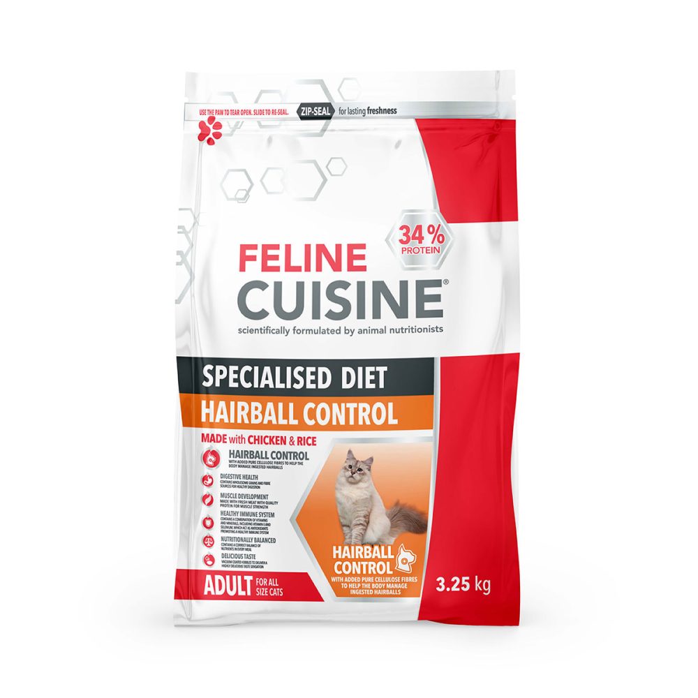 Feline cuisine Specialised Diet Hairball control